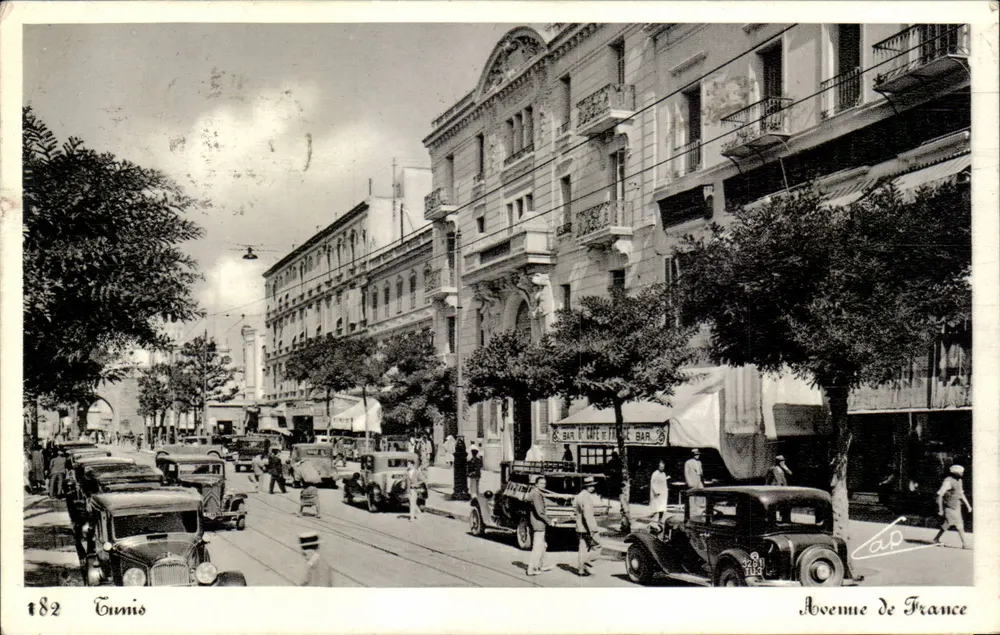 Avenue de France — Tunis — Verlag C° des Arts Photomécanique - Vorderseite