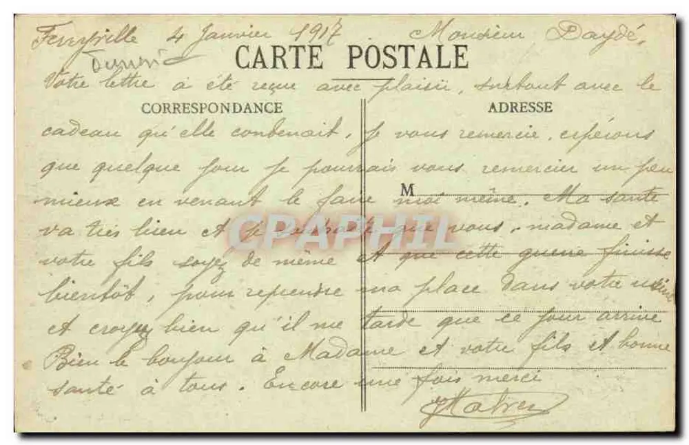 Ferryville - Admiral-Ponty-Straße — Edition Bèle, Ferryville, Nr. 2 - Rückseite
