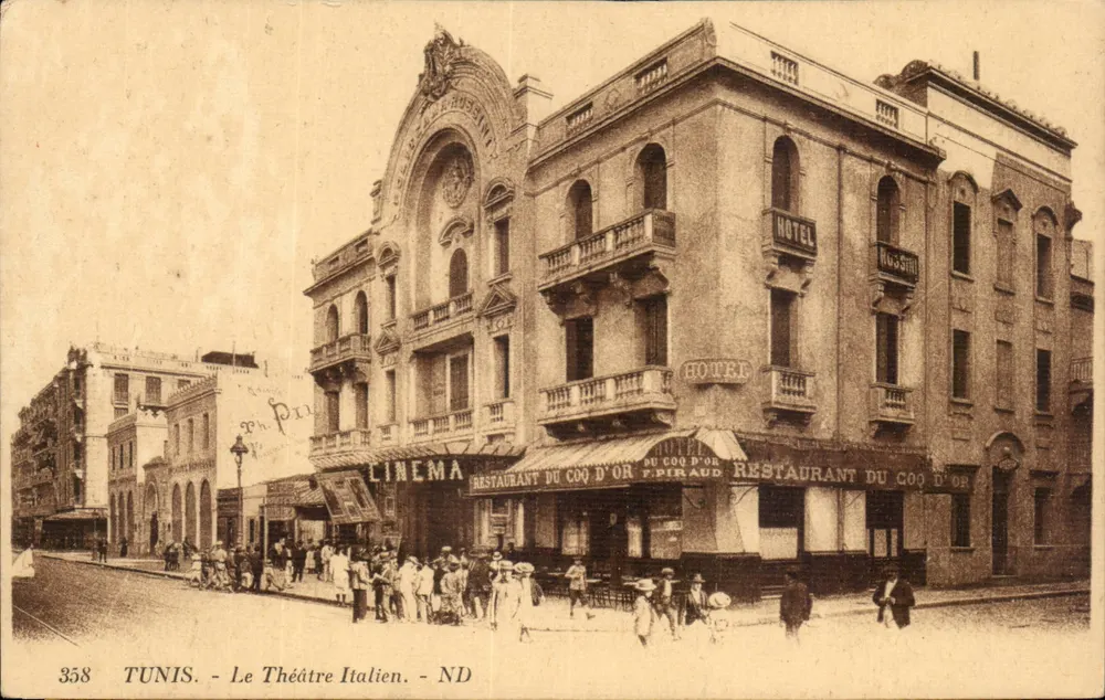 TUNIS - Ansicht des italienischen Theaters — Verlag Ph. Pill, Nr. 358 - Vorderseite