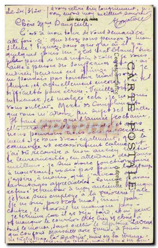 Tunis — Perspektive der Avenue de France — Verlag LL - Rückseite
