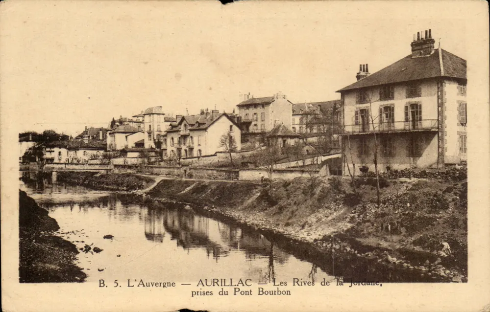 Aurillac — Die Ufer der Jordane, vom Bourbon-Brücke aus — B. 5. Auvergne - Vorderseite