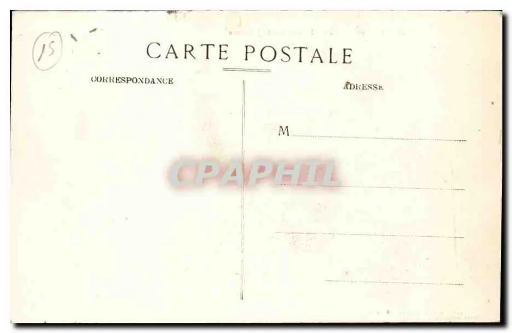 Aurillac - Alte Häuser an der Jordanne — Verleger J. Lefebvre, Nr. 15 - Rückseite