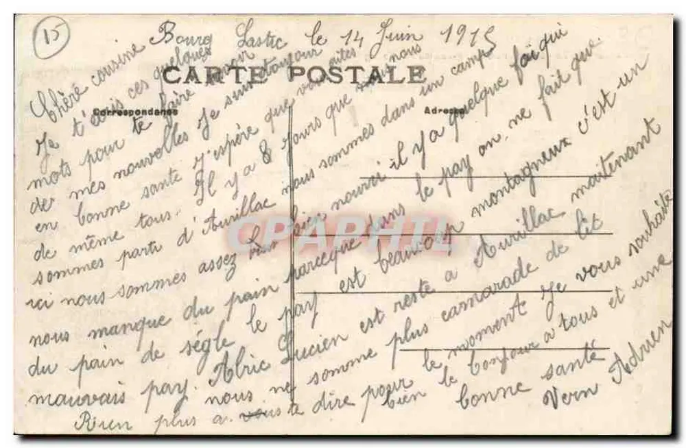 Saint-Flour, Place du Faubourg — vista panorâmica — L'Auvergne, Cantal, n°279 - Verso