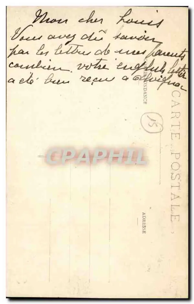 Schloss Pestel (Cantal, Ostseite) — Auvergne — Verlag L'Auvergne, Nr. 413 - Rückseite