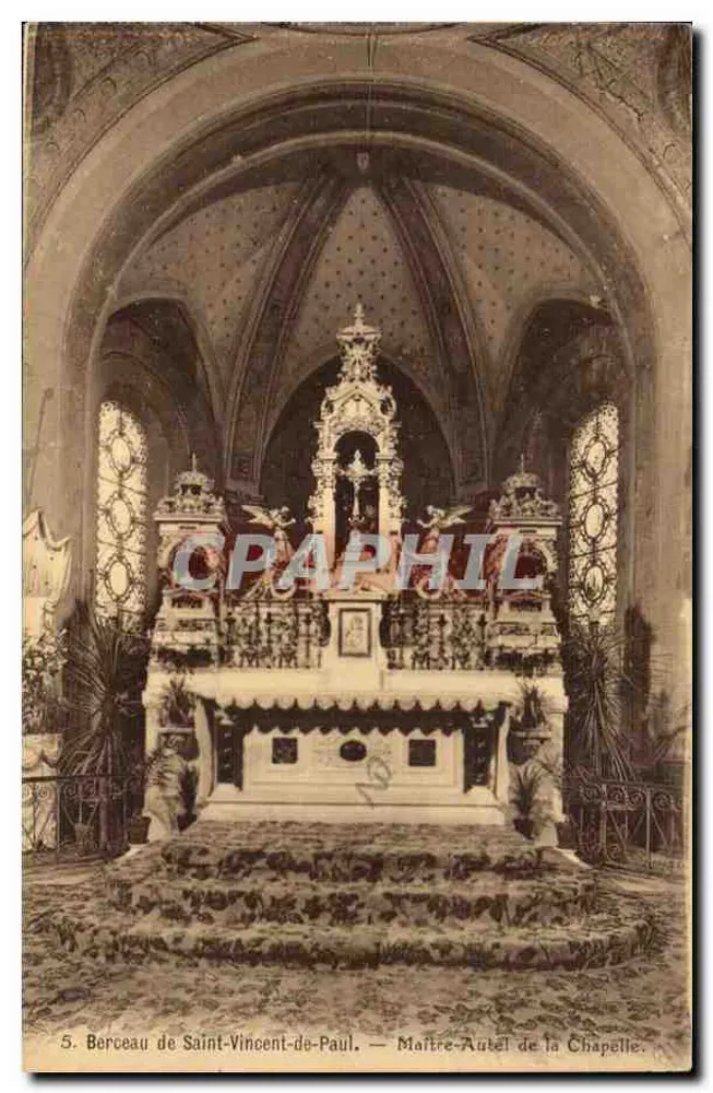 Wiege von Saint-Vincent-de-Paul — Meisteraltar der Kapelle — Universitätsverlag Tourte & Pratito, Paris - Vorderseite