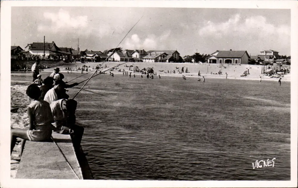 Pescadores no rio — Mimizan-Plage (Landes) — Foto VIGNES - Frente