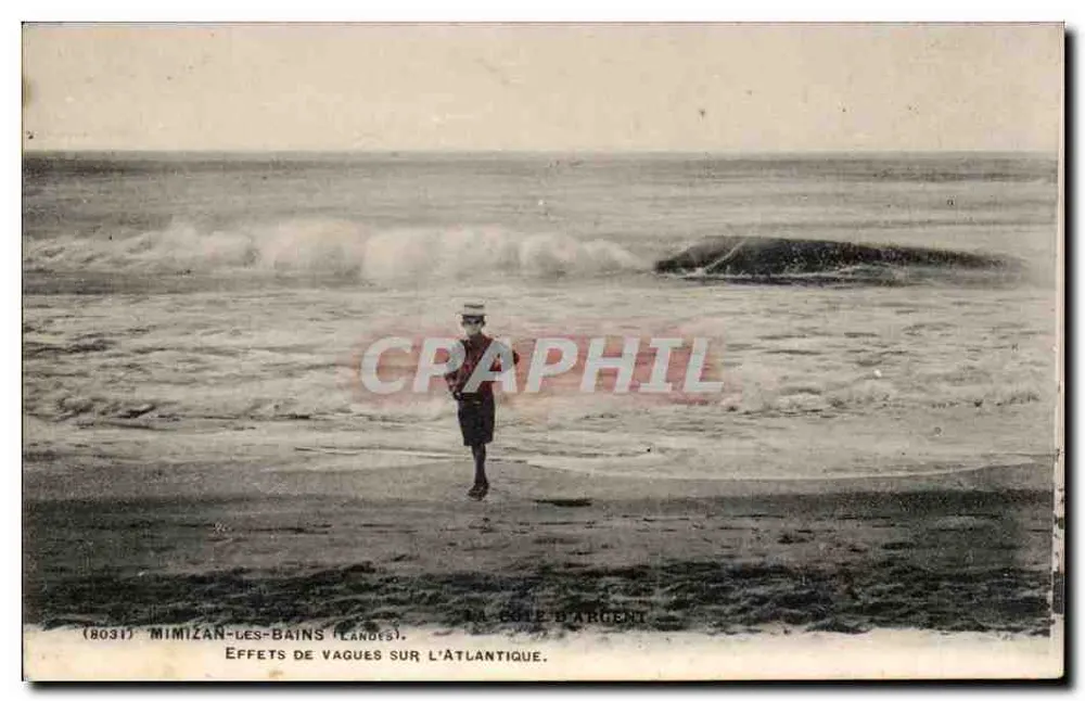 Mimizan-les-Bains (Landes) — Effekte von Wellen auf den Atlantik — Die Silberküste — (8031) — Verlag: Die Silberküste - Vorderseite