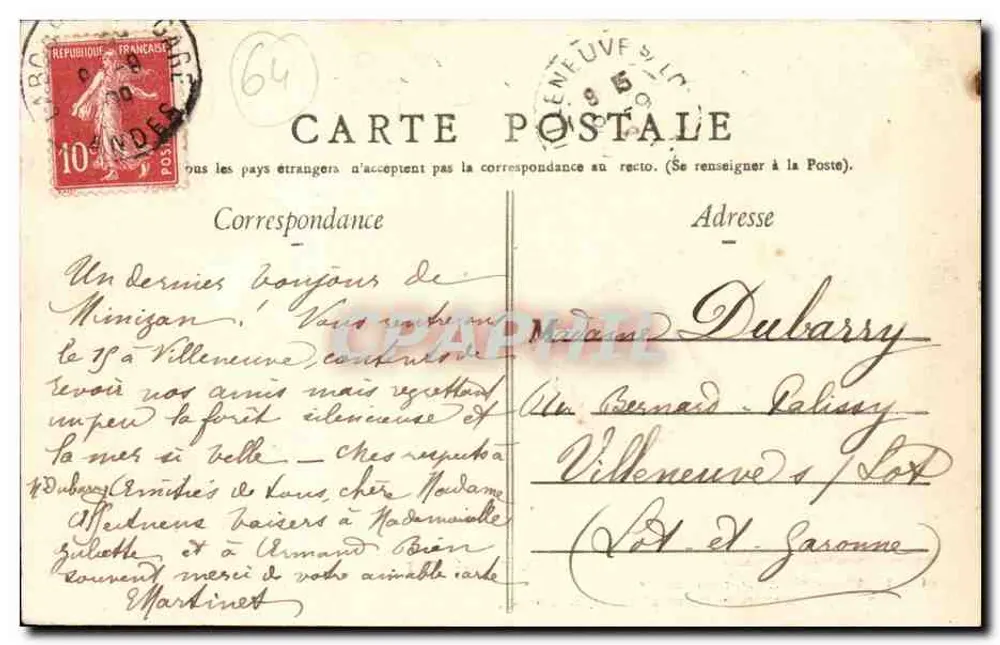 Mimizan-les-Bains (Landes) — Effekte von Wellen auf den Atlantik — Die Silberküste — (8031) — Verlag: Die Silberküste - Rückseite