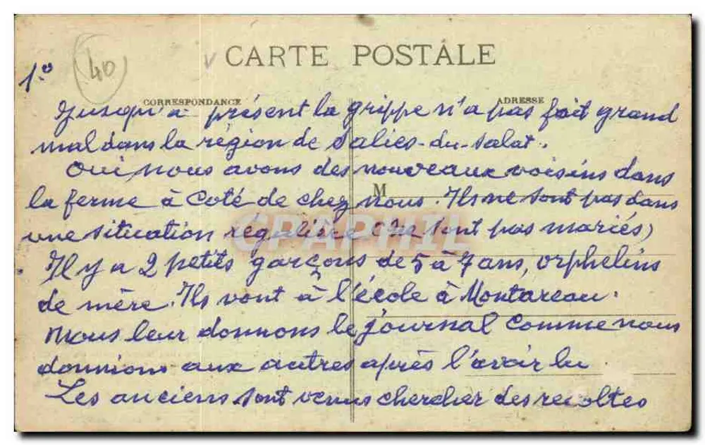 IM LANDAIS-LAND - Der Kranich und seine Herde — Phototypie Marcel Deibey, Bordeaux, n°35 - Rückseite