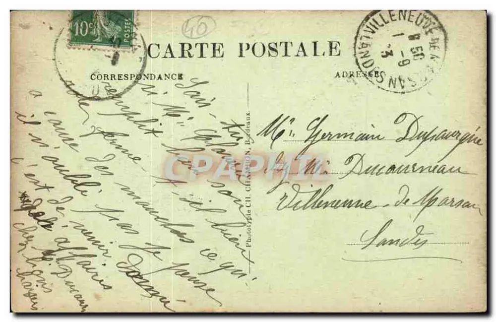 Die Bäder — Thermalbad von Préchacq-les-Bains (Landes) — Photothèque H. Chapon, Bordeaux - Rückseite