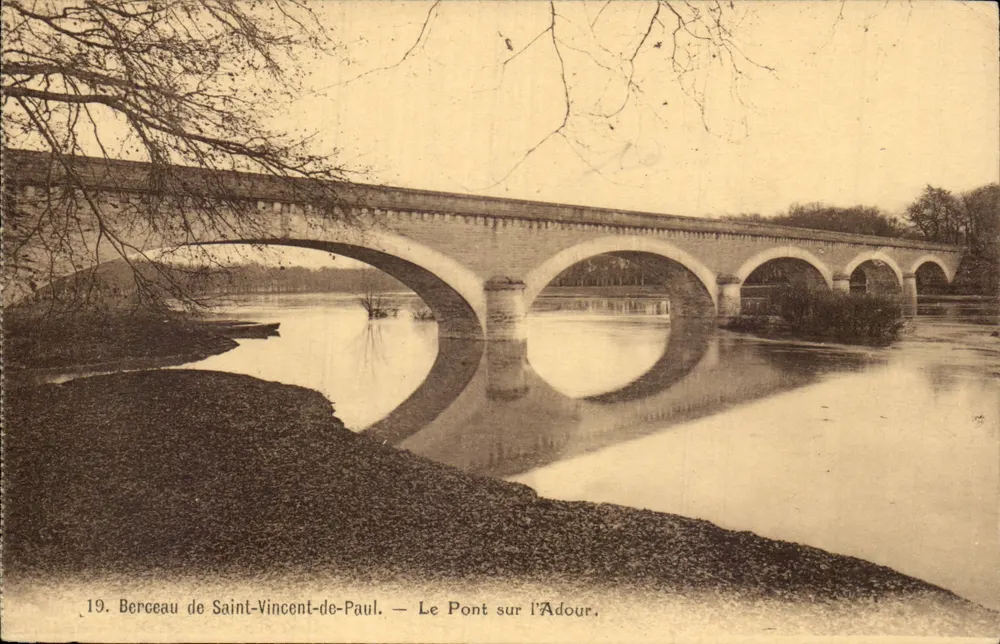 Berceau von Saint-Vincent-de-Paul — Die Brücke über den Adour — Éd. Toute et Poin, Nr. 19 - Vorderseite