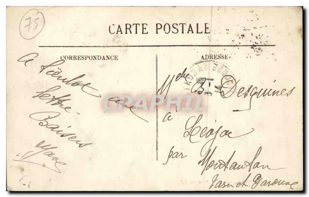 PARIS — A Rue de la Paix — LL. — Dufayel - Verso