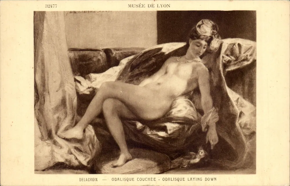 Odalisque deitada — Museu de Lyon — Delacroix — n° 32477 - Frente