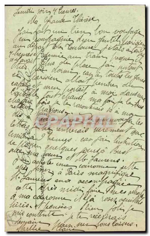 Paris — Ansicht des Trocadéro aus unter der Eiffelturm — LL. n°18 - Rückseite
