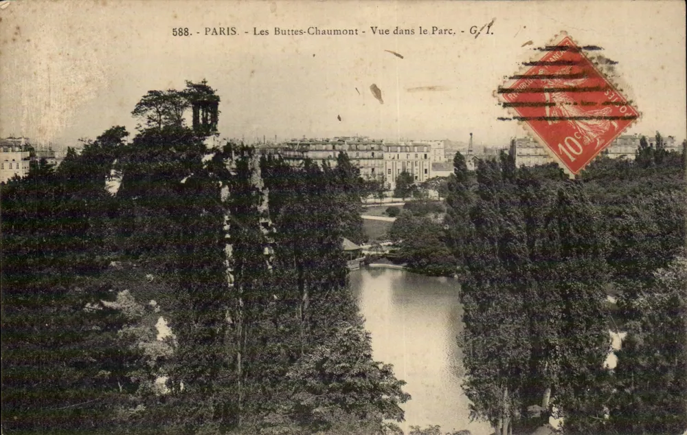 Paris - Les Buttes-Chaumont - Ansicht im Park - G/I. n°588 - Vorderseite