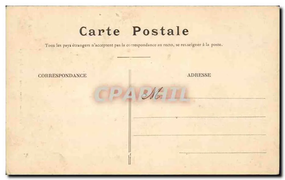 Paris — Praça da República — S.A.P. n°104 - Verso