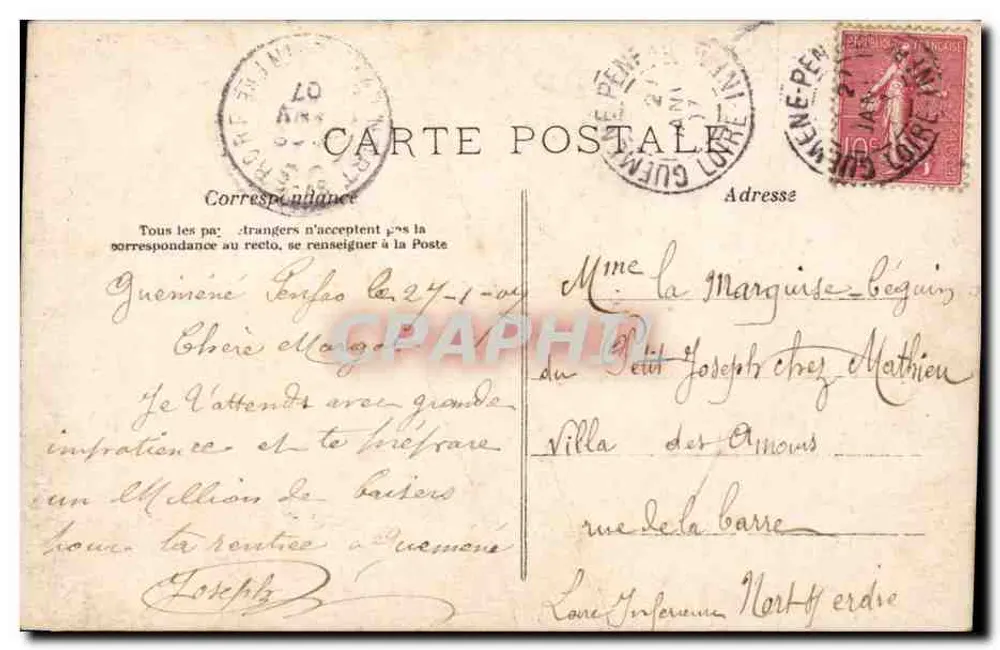 Liebendes Paar — 'Le dire est bien' — Lieben, n°418 - Rückseite