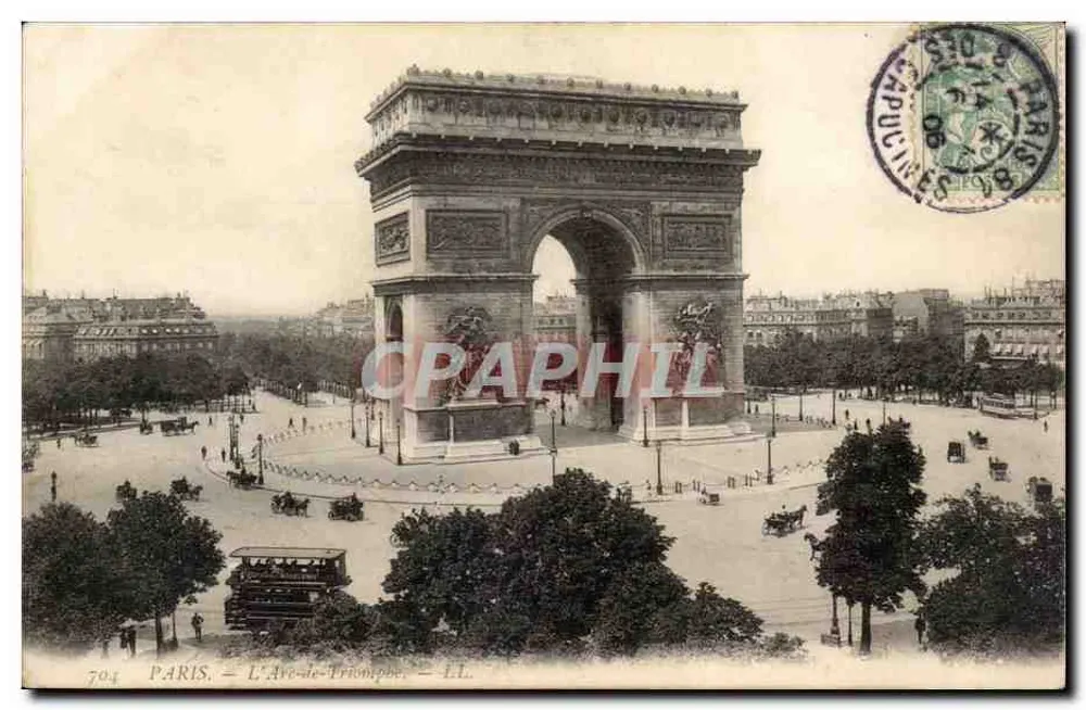 Paris — O Arco do Triunfo — LL. — n° 704 - Frente