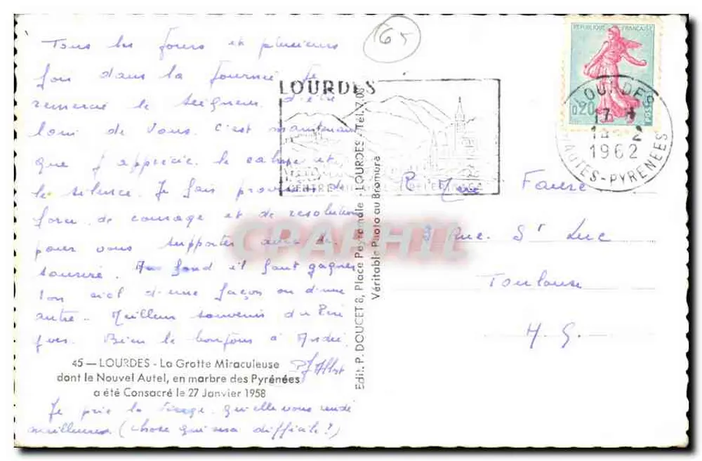 A Grotta Milagrosa — Lourdes — Editora Edlux - Verso