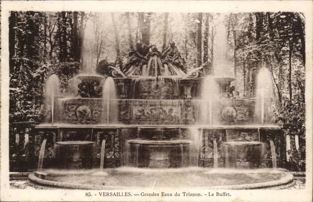 Versalhes — Grandes Eaux do Trianon — O Buffet — editor F. David, n°85 - Frente