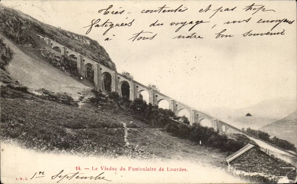 Het Viaduct van het Funiculaire van Lourdes — 14 — L.M.L. - Voorkant