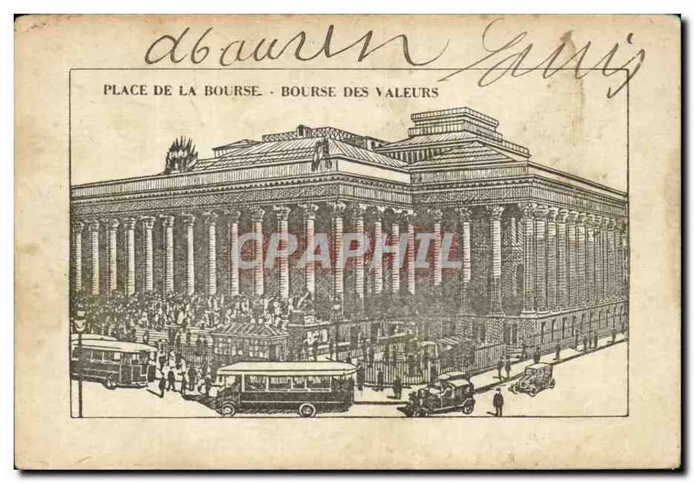 Place de la Bourse - Bourse des Valeurs — editor não visível - Frente
