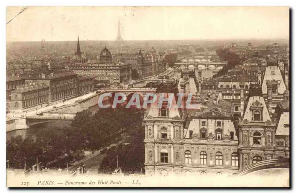 PARIS — Panorama dos Oito Pontes — LL. — n°123 - Frente