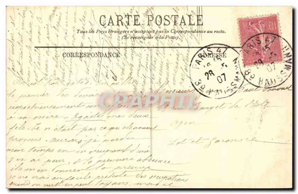 PARIS — Panorama dos Oito Pontes — LL. — n°123 - Verso