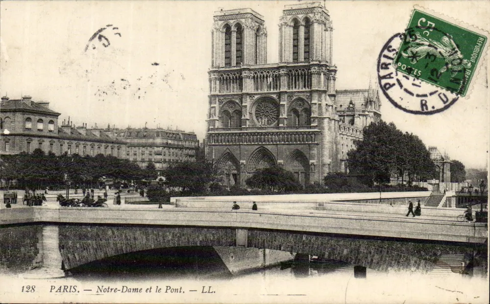 Paris — Notre-Dame e o Ponte — LL. — n°128 - Frente