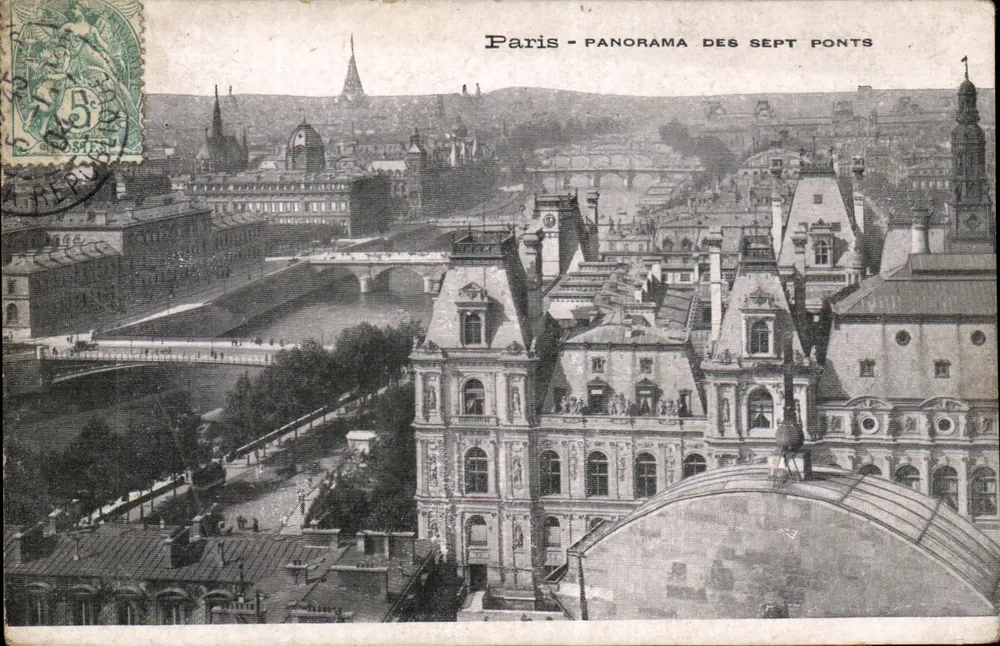 Paris - Panorama dos Sete Pontes — editor não visível - Frente