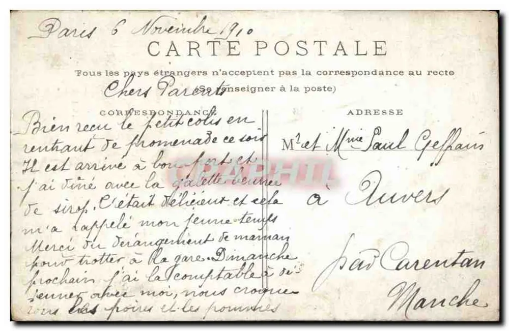 Place de la Bastille — Coluna da Bastilha — editor não visível - Verso