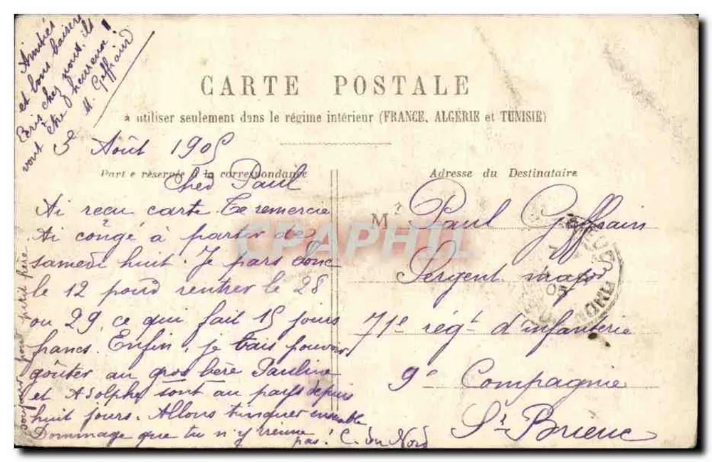 Arco do Triunfo do Carrousel — Paris — editor desconhecido - Verso