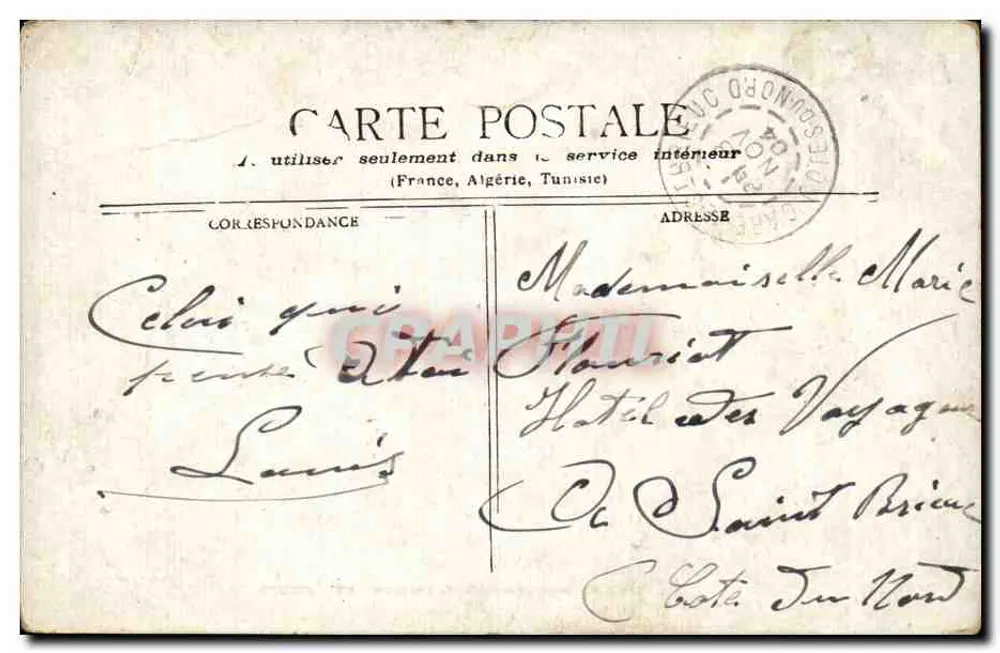 Paris - Boulevard & Porta Saint-Denis — editor não identificado, número de série não visível - Verso