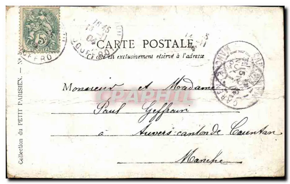 Paris — A Praça da República — Editor Petit Parisien, n°5 - Verso