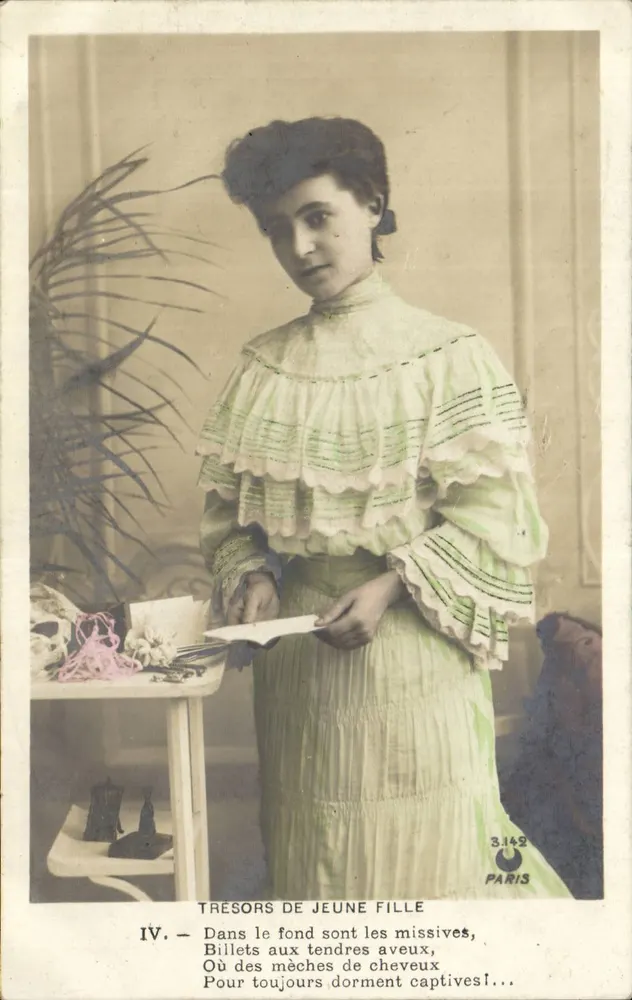 Junge Frau — Schätze einer jungen Frau — Paris, Nr. 3.149 - Vorderseite