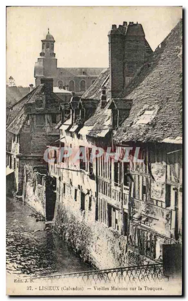Lisieux (Calvados) — Alte Häuser am Touques — Edit. J.B. - Vorderseite