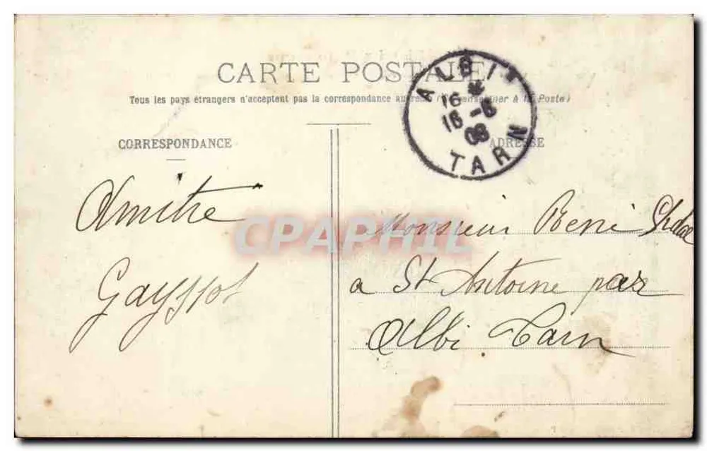 Biarritz Pittoresque — Unsere Kinder an der Grande Plage — Wettbewerb der Befestigungen — Nr. 10 — Edition A. Simpans — Cliché Prince Gauthier - Rückseite