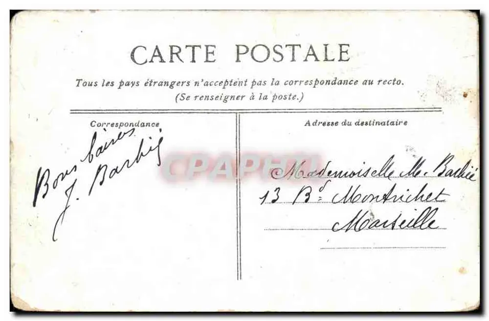 Pałac w Versailles – Kabiniet Rady – wydawca Chichi A. Bourdier, nr 20 - Rewers