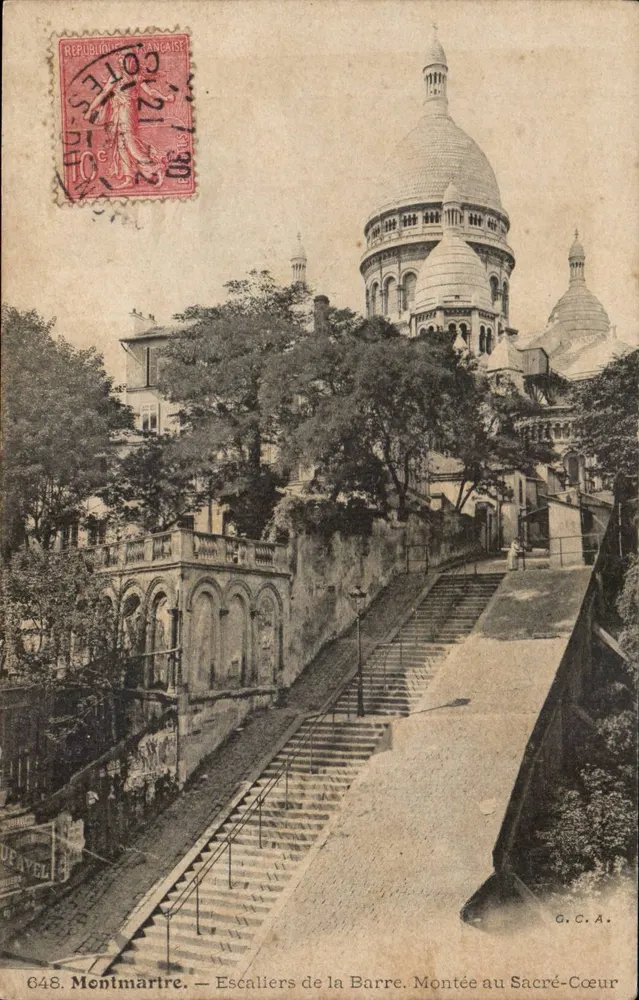 Montmartre — Treppen der Barre. Aufstieg zum Sacré-Cœur — G.C.A. n°648 - Vorderseite