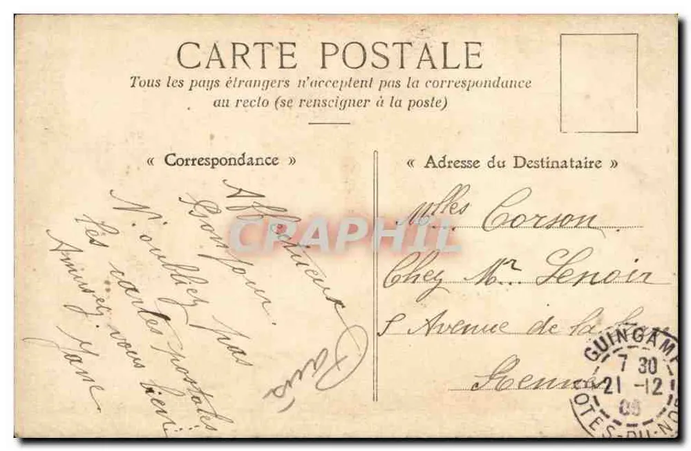 Montmartre — Treppen der Barre. Aufstieg zum Sacré-Cœur — G.C.A. n°648 - Rückseite