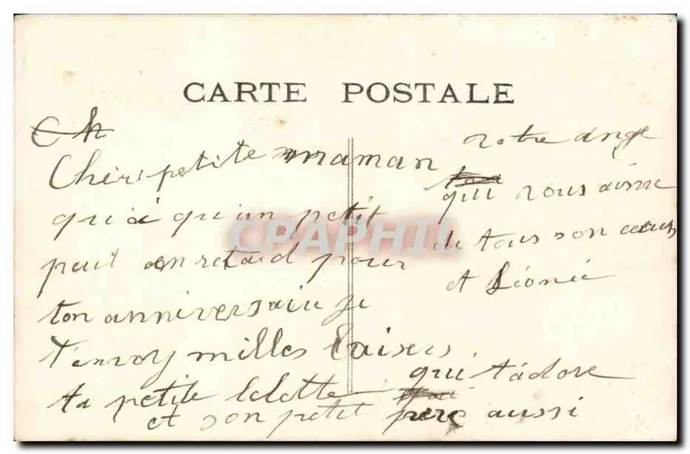 Frau und Kind — Portrait — Cendresse, n°75 - Rückseite