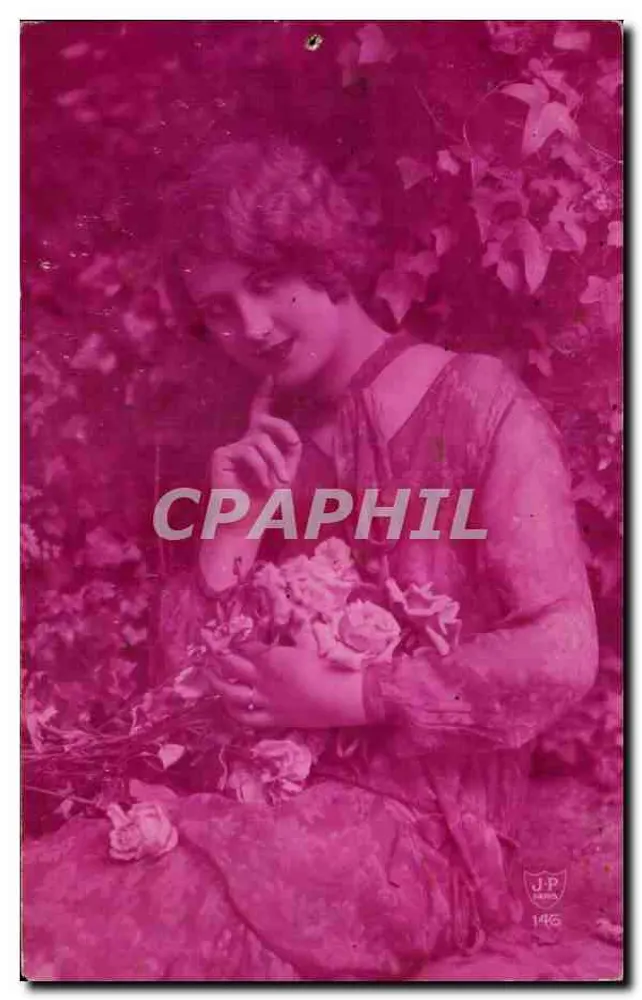 Junge Frau mit Blumen — J.P. PARIS — Nr. 146 - Vorderseite