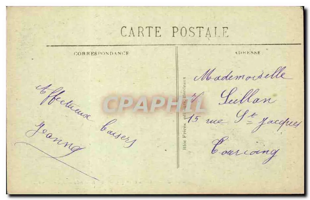 Der Park der Quinconces und die Buvette du Pré - BR - 1393 - Rückseite