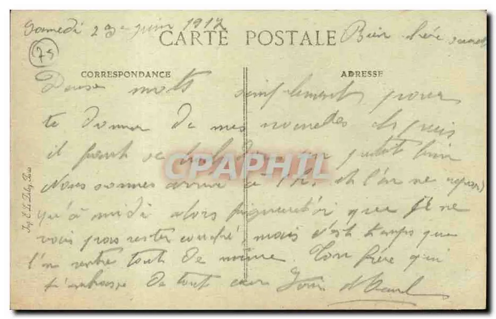 Paris — A Sena e o Ponte Alexandre — Editor E.D. n°4034 - Verso