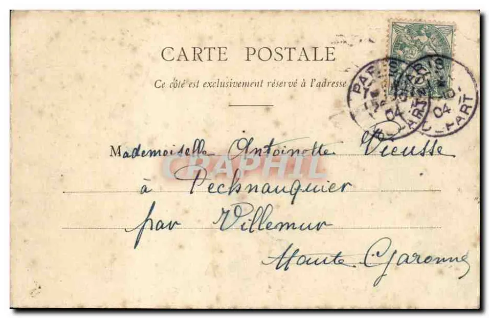 Paris - Le Jardin du Luxembourg - Fontaine Médicis — anonymer Verlag, Seriennummer 104 - Rückseite