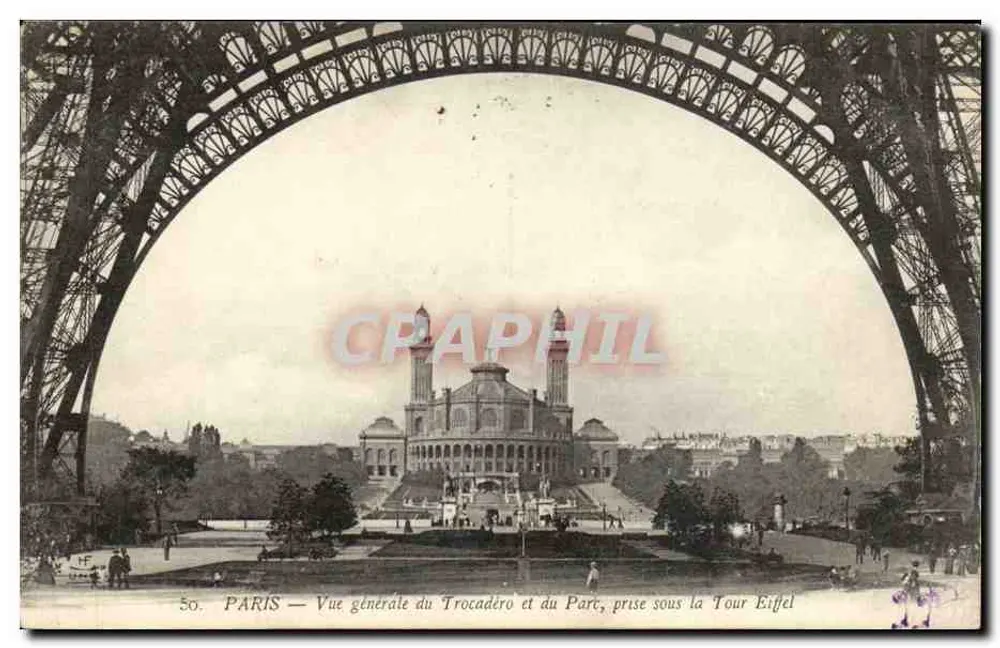 Paris — Allgemeiner Blick auf das Trocadéro und den Park, aufgenommen unter der Eiffelturm — Ausgabe 'UNIC' n°50 - Vorderseite