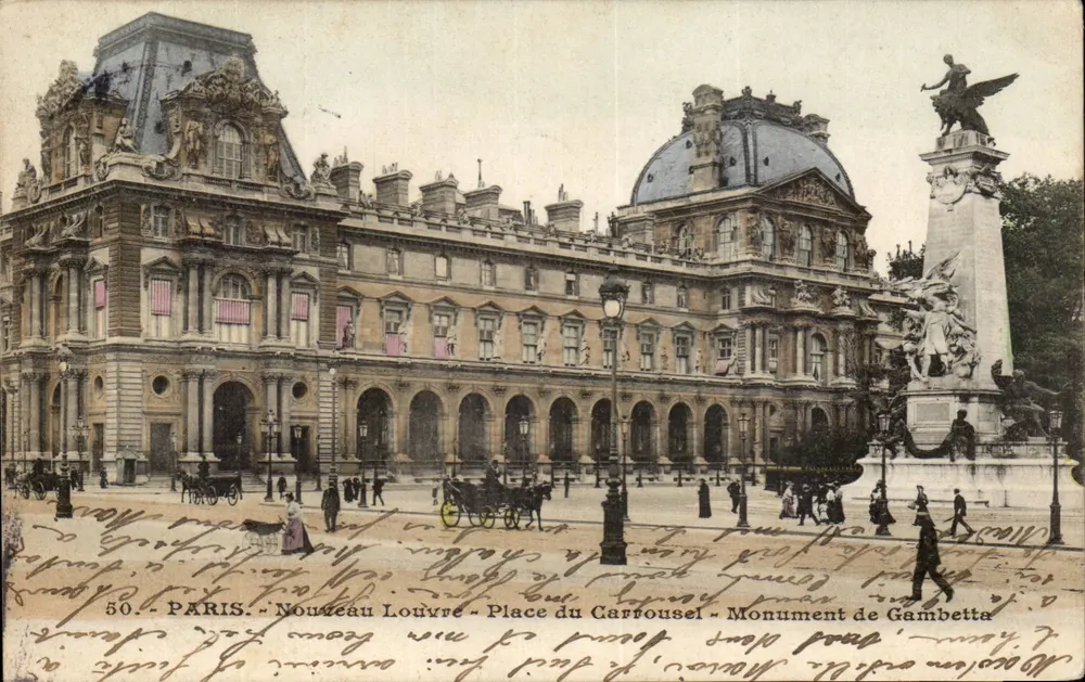 Paris - Neues Louvre - Place du Carrousel - Monument von Gambetta - Vorderseite