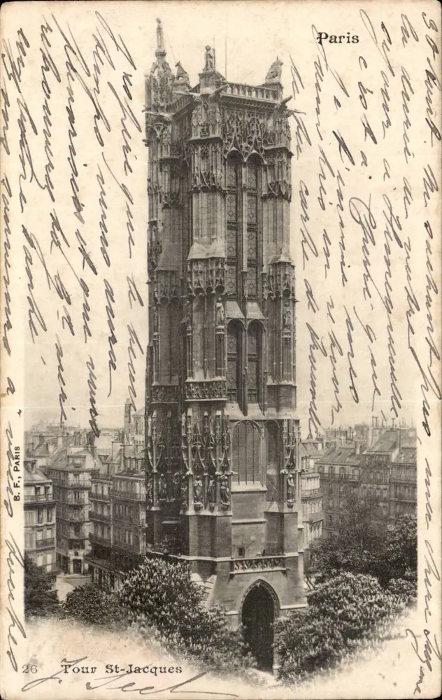Tour St-Jacques — Paris — B. F., Paris, n°26 - Frente