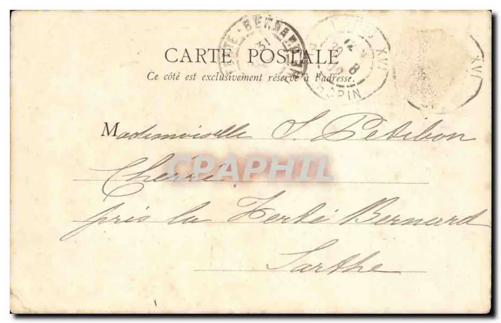 Tour St-Jacques — Paris — B. F., Paris, n°26 - Verso