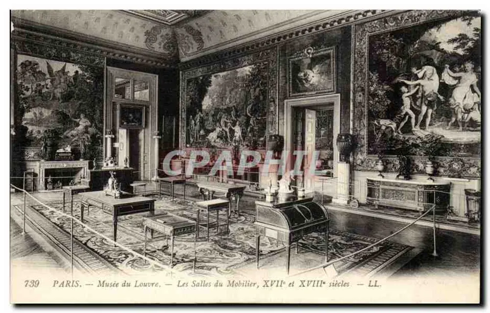 Paris — Louvre-Museum — Die Möbelräume, 17. und 18. Jahrhundert — LL. - Vorderseite